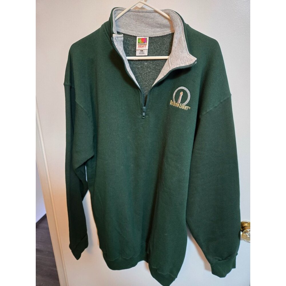 Vintage Sweatshirt With Zip 1/4 Long Sleeve Guiding Light Logo